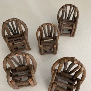 Handmade Adirondack chairs for dollhouse